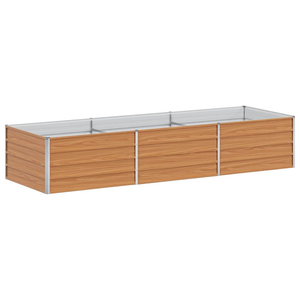 Arriate Elevado Marrón Claro 240 X 80 X 45 Cm Acero Galvanizado_0
