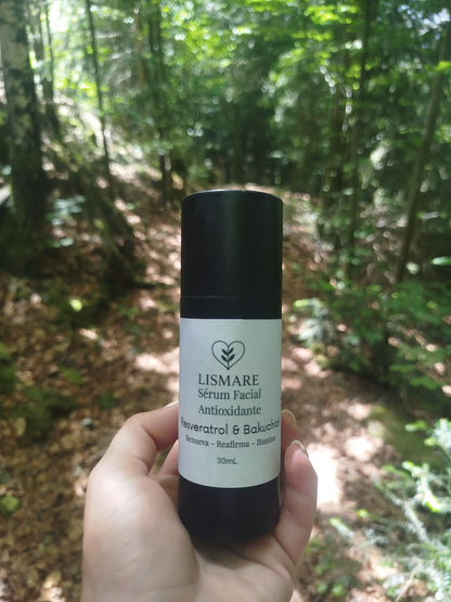 Sérum facial con Resveratrol y Bakuchiol 30 ml – Antioxidante - Renueva, reafirma e ilumina – Lismare_4