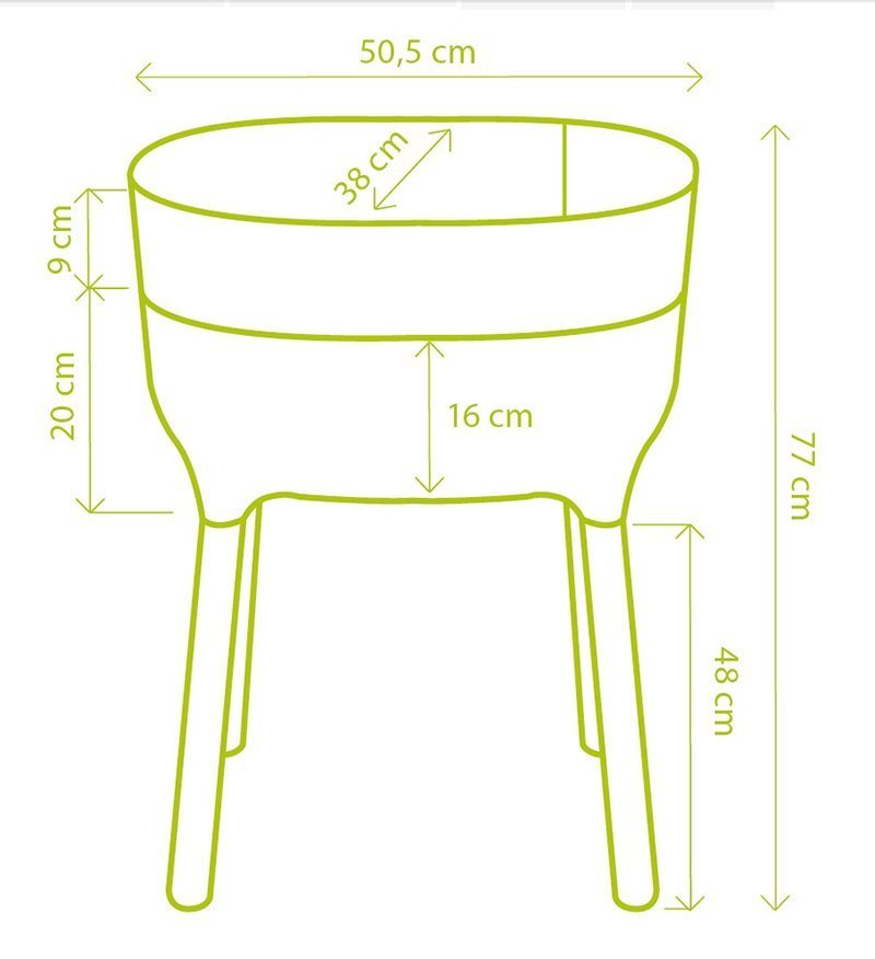 Jardinera Elevada Urbalive High Marrón Con Auto-riego_3