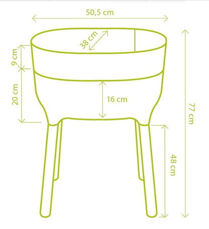Jardinera Elevada Urbalive High Marrón Con Auto-riego_3