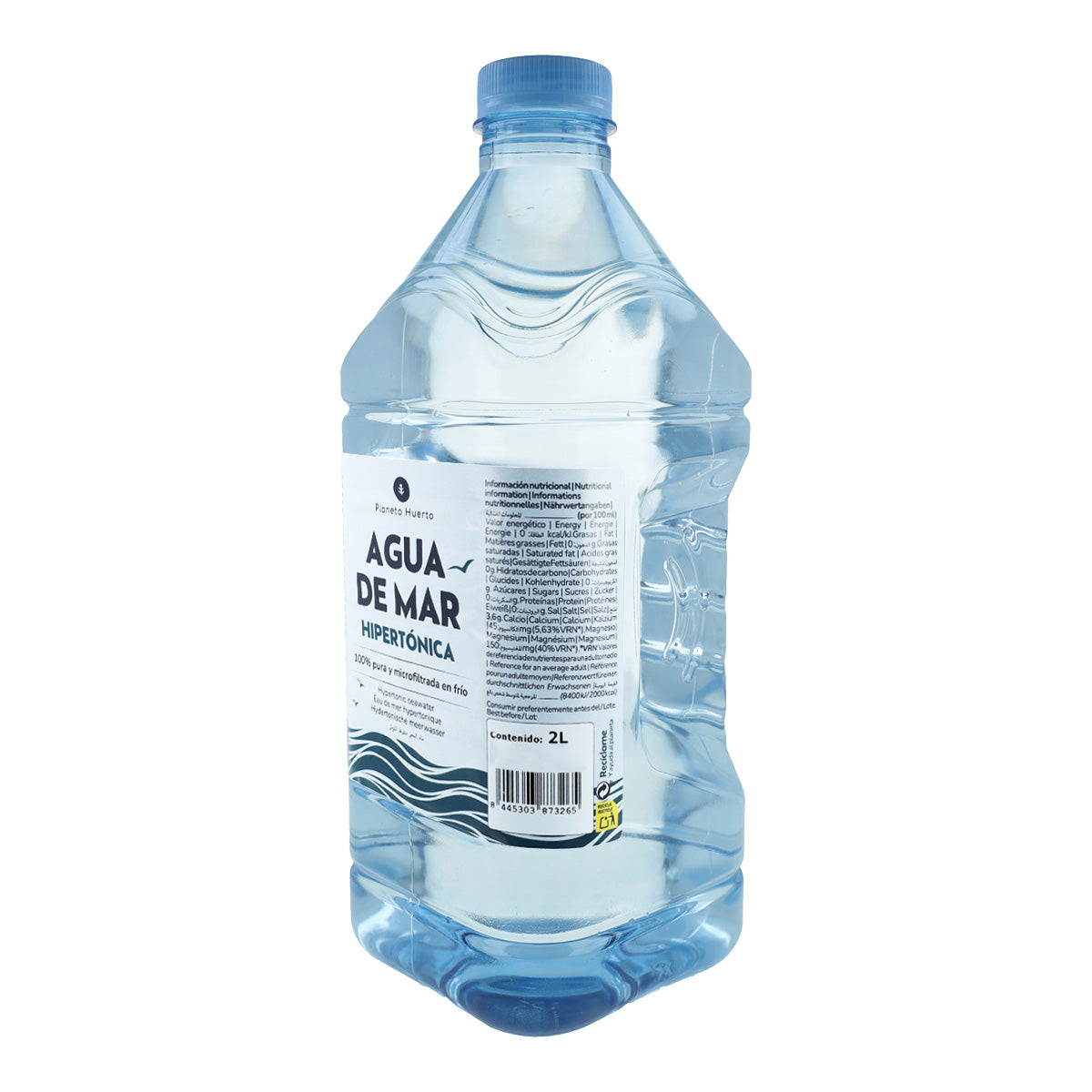 Agua de Mar Hipertónica Garrafa Planeta Huerto 2 L