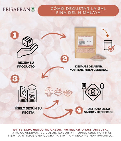 Sal Rosa Del Himalaya Fina - Calidad Y Sabor | Frisafran 500 G_2