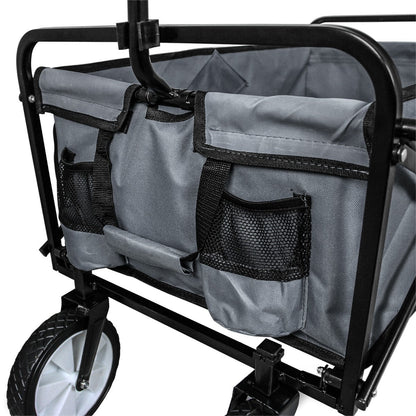 Carretilla De Jardín Plegable Gris Para Jardinería Con Funda Impermeable_4