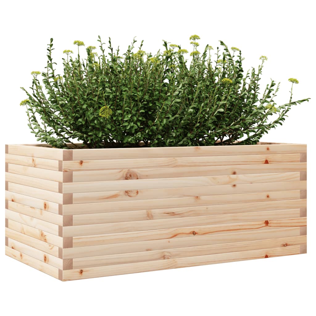 Jardinera De Madera Maciza De Pino 110x60x45,5 Cm_3