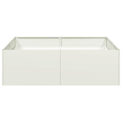 Jardinera Acero Blanco 100x100x30 Cm_3