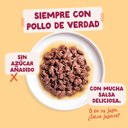Sobres de comida húmeda Pollo en Salsa para Gatos Adultos | Edgard &amp; Cooper 85 g