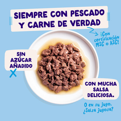 Sobres de comida húmeda para gatos Captura del Día Selección de Pescado en Salsa | Edgard &amp; Cooper 85 g