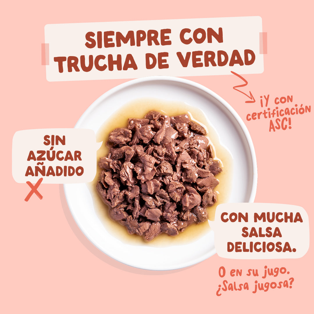 Sobre de Comida Húmeda Trucha & Pollo en Salsa para Gatos Edgard & Cooper 85 g