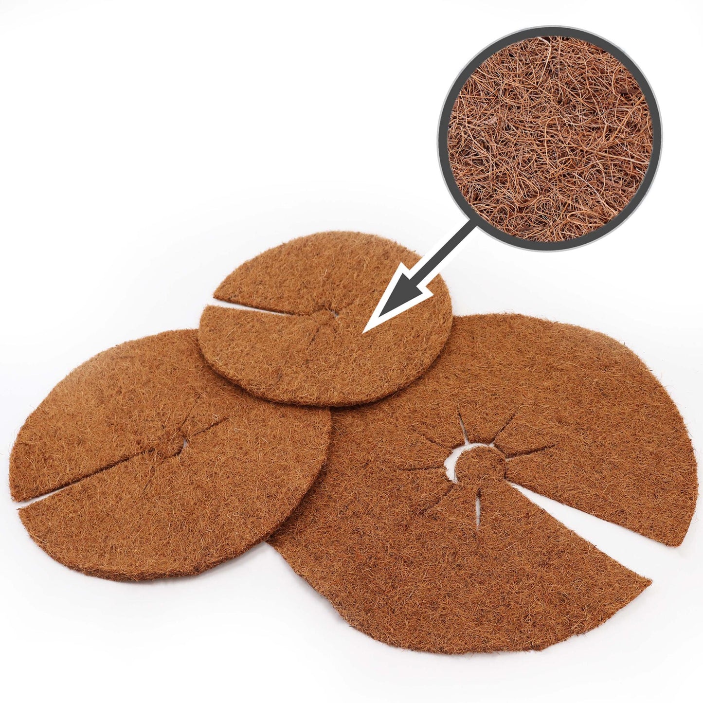 3 Discos Mulching De Coco Estera De Fibra De Coco De 30 Cm Estera Protectora De Plantas De Fibra De Coco Coco_1