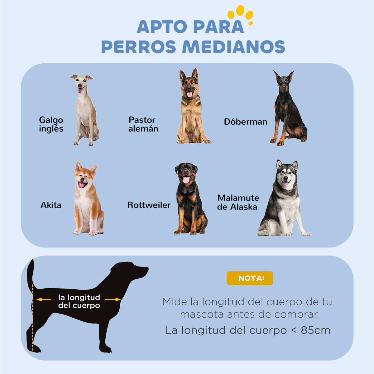 Pawhut Transportín De Perro De 2 Puertas Plegable Con Asa Acero 121x76,5x81 Cm_4