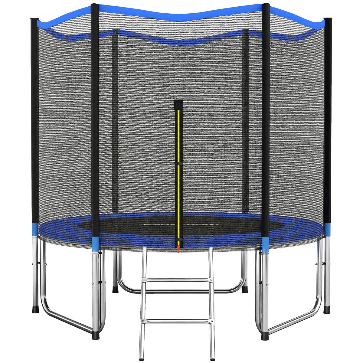 Sportnow Cama Elástica Niños Exterior Ø305 Cm Con Red De Seguridad Escalera Azul_0