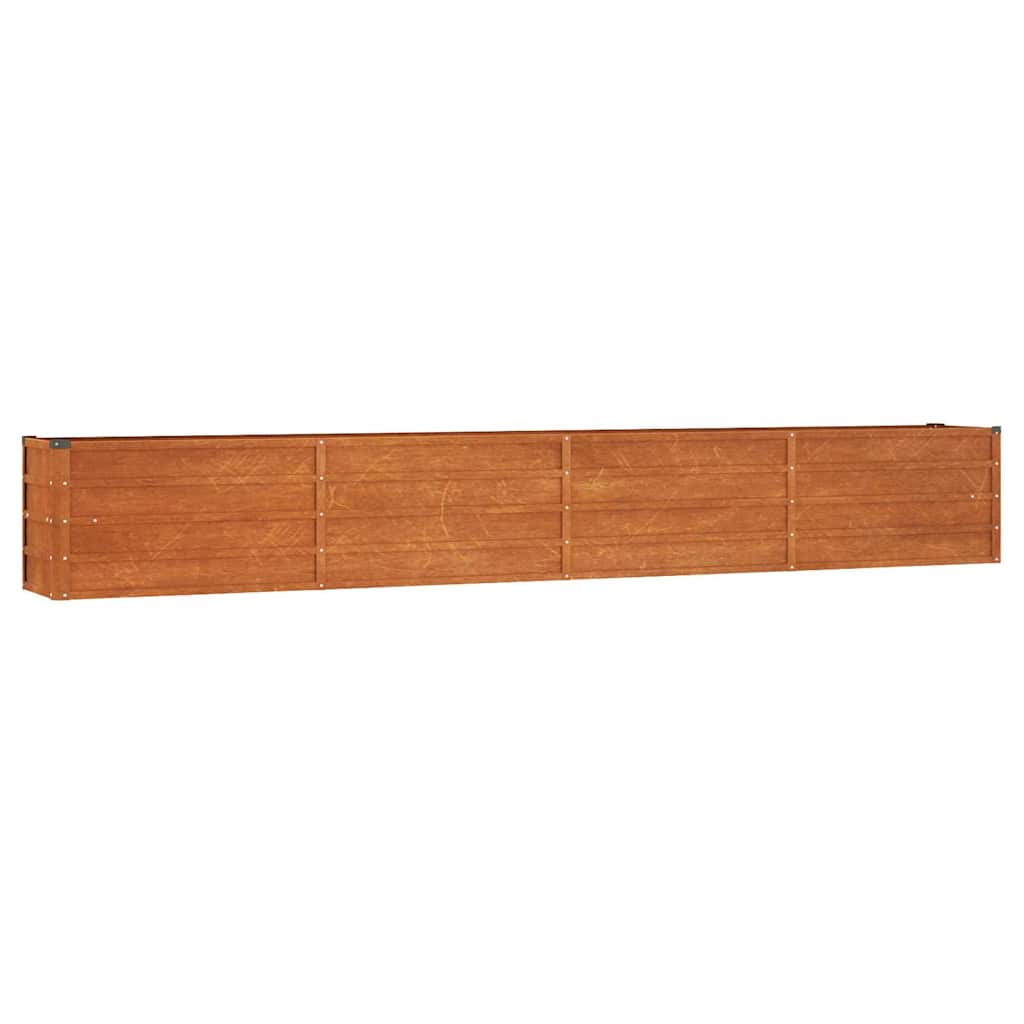 Arriate Oxidado De Acero Corten 320x40x45 Cm_0