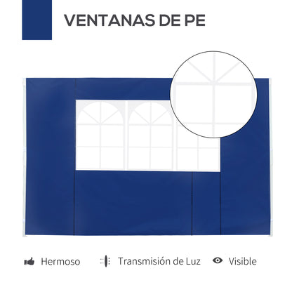 2 Paredes Parte Laterales Outsunny Azul 300x200 Cm_5