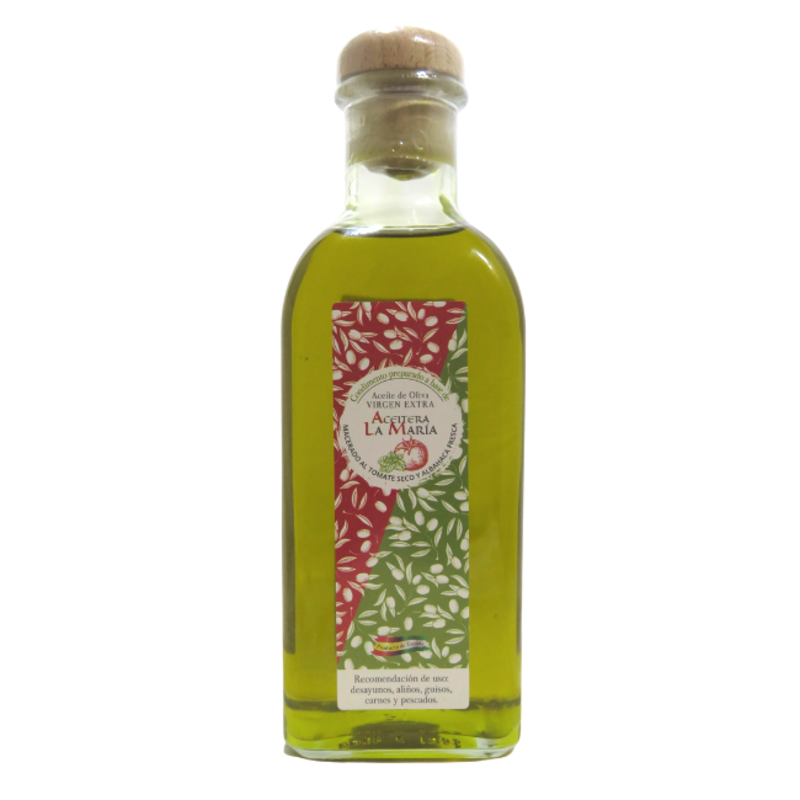 Aceite De Oliva Virgen Extra Macerado Al Tomate Seco Y Albahaca 50 Cl Con Vertedor_0