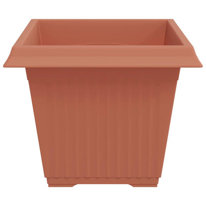 Maceta Cuadrada Para Flores 6 Pcs Rojo Ladrillo Plástico_5