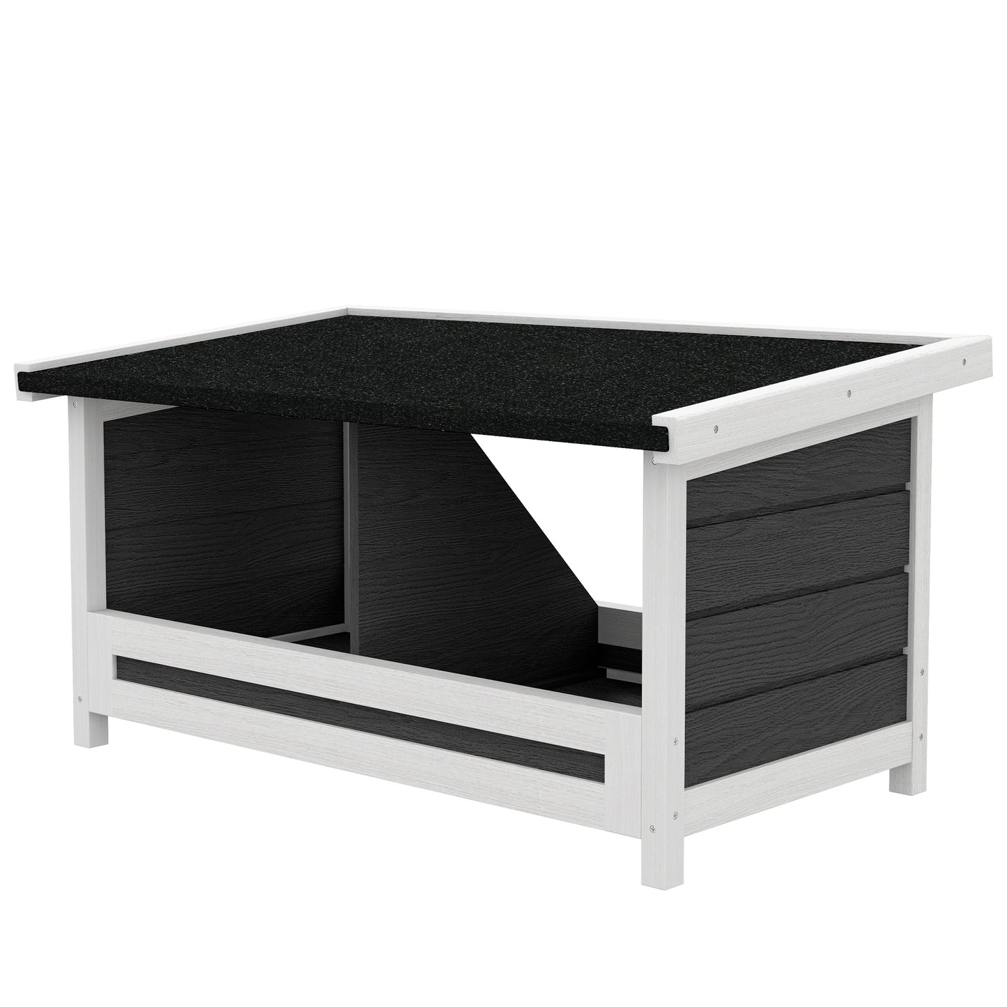 Pawhut Ponedero Para Gallinas De Madera Con 2 Departamentos Gris_4