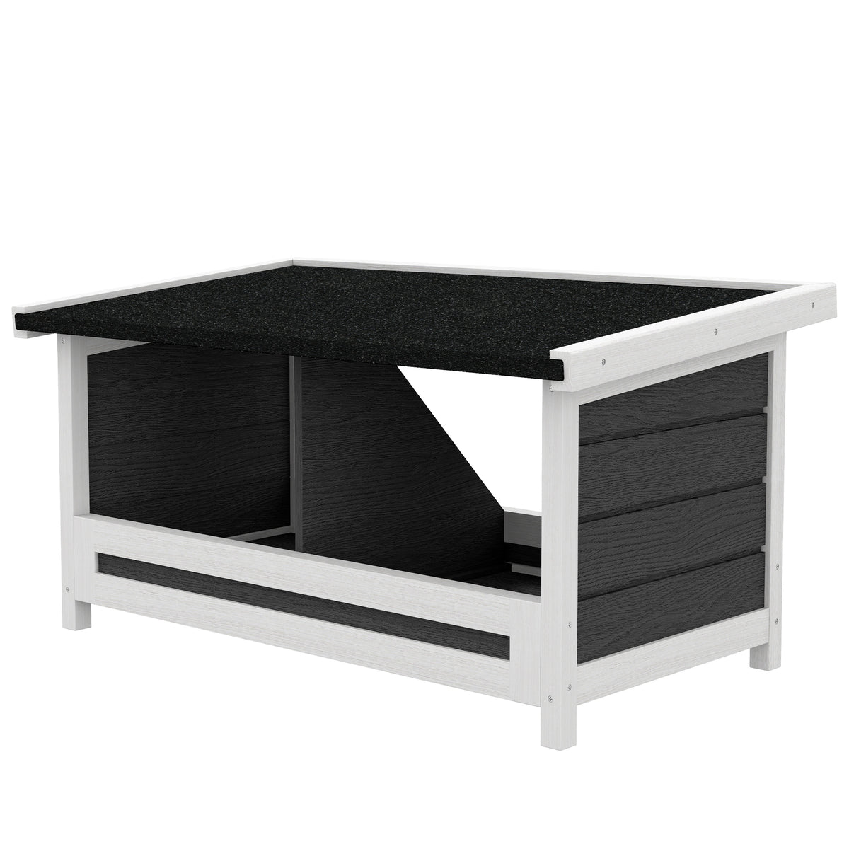 Pawhut Ponedero Para Gallinas De Madera Con 2 Departamentos Gris_4