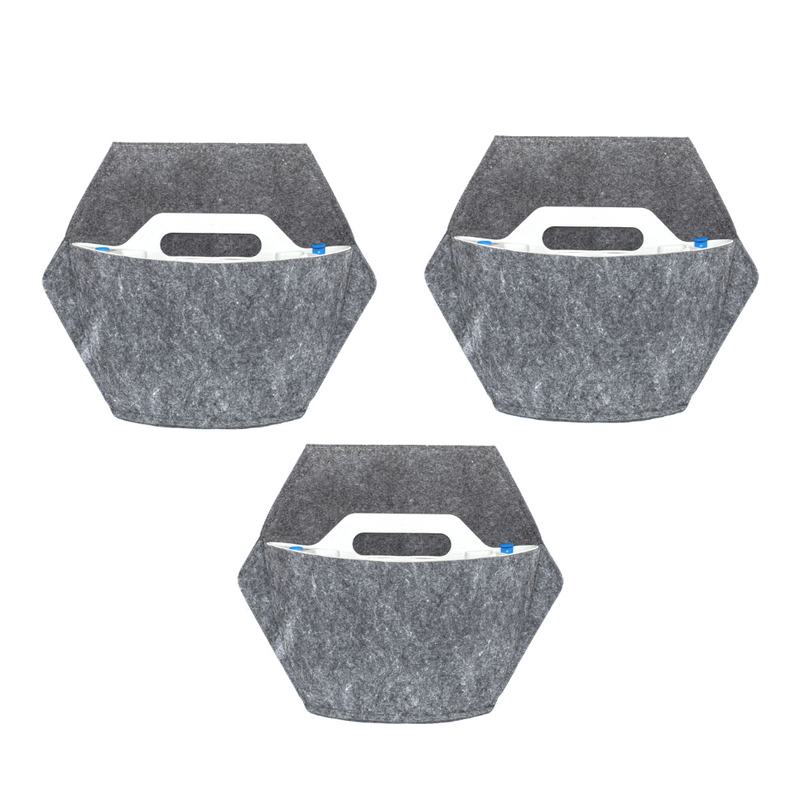 Jardín Vertical Modular Citysens Con Riego Manual De 3 Maceteros – Blanco Con Funda Téxtil Reciclada_5
