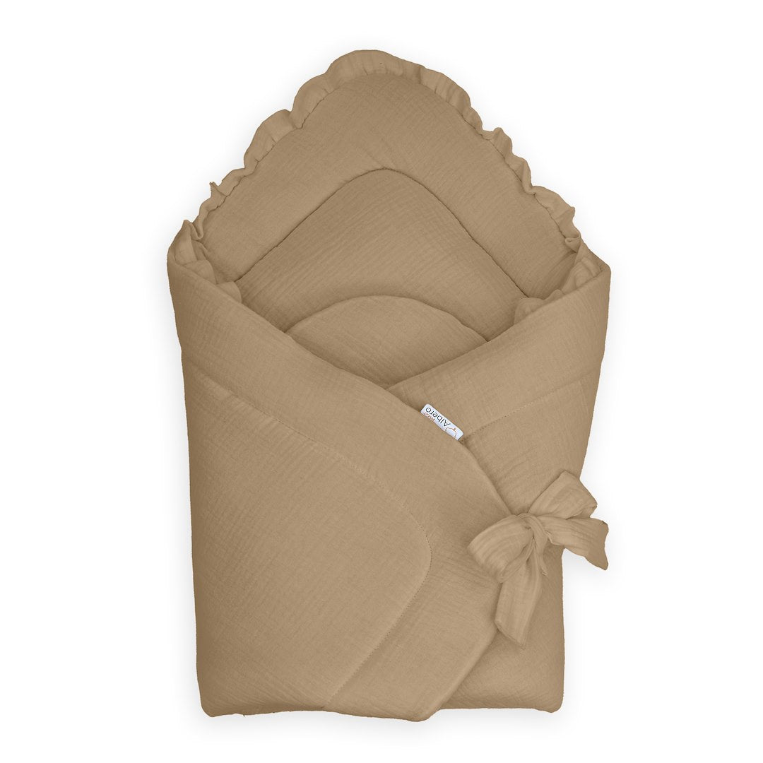Saco Capazo 4 En 1 Muselina Camel_0