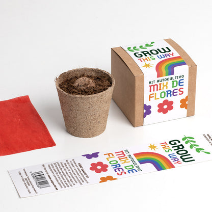 Grow This Way – Kit de Autocultivo Mix de Flores, Actividad Educativa y Regalo Original - Resetea_3