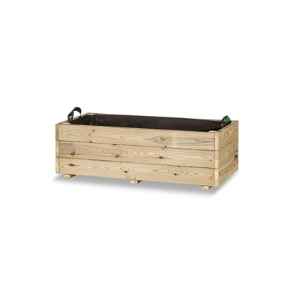 Jardinera De Madera Para Exterior Ghio KD Hortalia 90x40x30 Cm_0