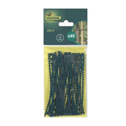 Pack 40 Bridas De Plastico Para Tutores Fix 17 Cm Verde Nortene_0