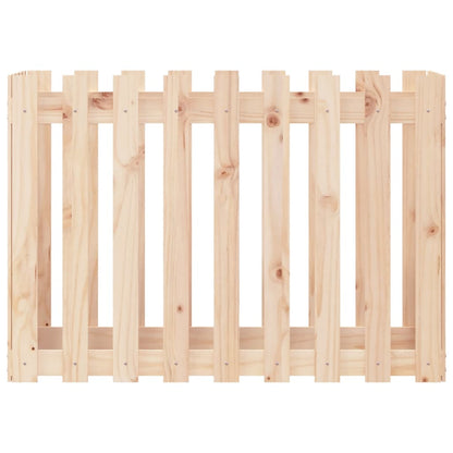 Arriate Elevado Jardín Con Valla Madera Maciza Pino 100x50x70cm_4