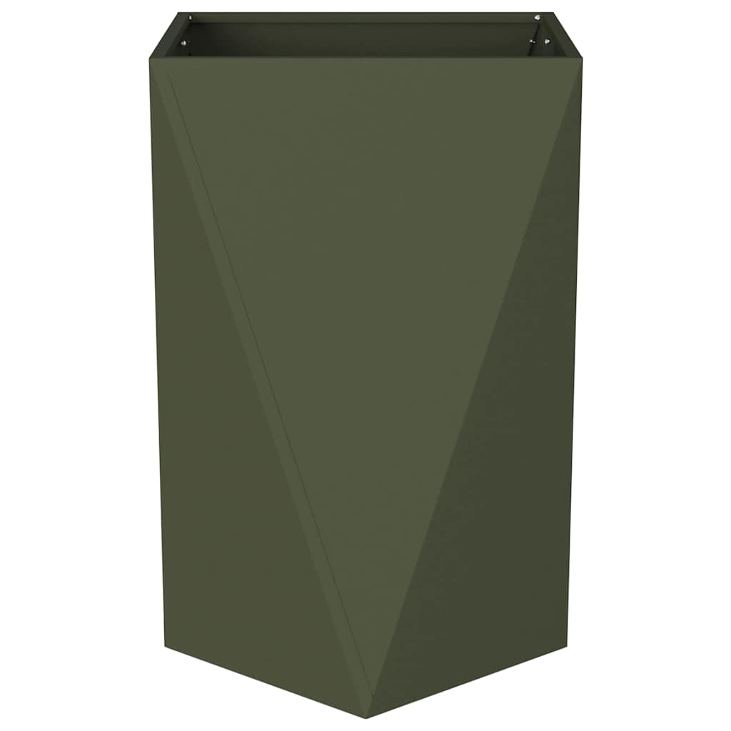 Jardinera Verde Oliva 50 X 50 X 75 Cm Acero_4