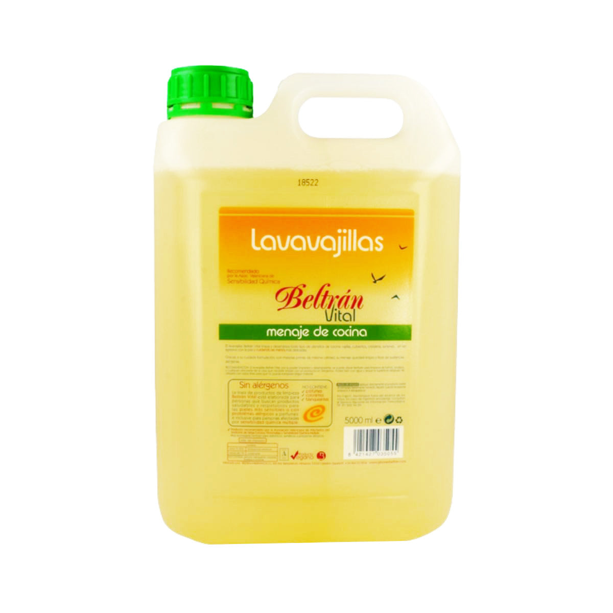 Lavavajillas sin perfume. Beltrán Vital 5 L