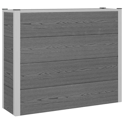 Arriate Elevado Gris 100 X 30 X 82 Cm Wpc Y Aluminio_0