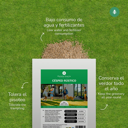 Semillas Césped Rústico Planeta Huerto 1 kg