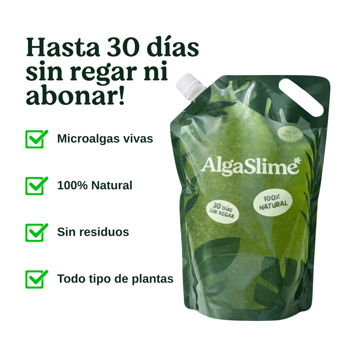 Pack 5x Gel de Riego para Plantas con Microalgas Vivas AlgaSlime 1l