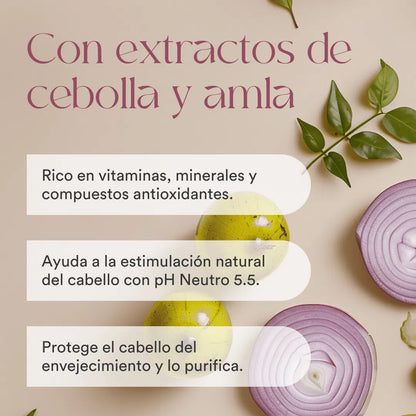 QKnatur - Champú Anticaída Con Extracto Cebolla Roja 250 Ml. Fortalece El Cabello Y Estimular Su Crecimiento_2