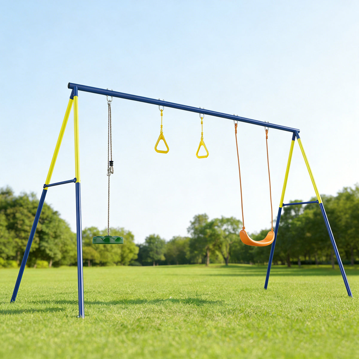 Columpio Infantil Aiyaplay Acero, Pe Multicolor 285x160x181 Cm_1
