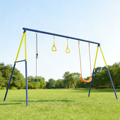 Columpio Infantil Aiyaplay Acero, Pe Multicolor 285x160x181 Cm_1