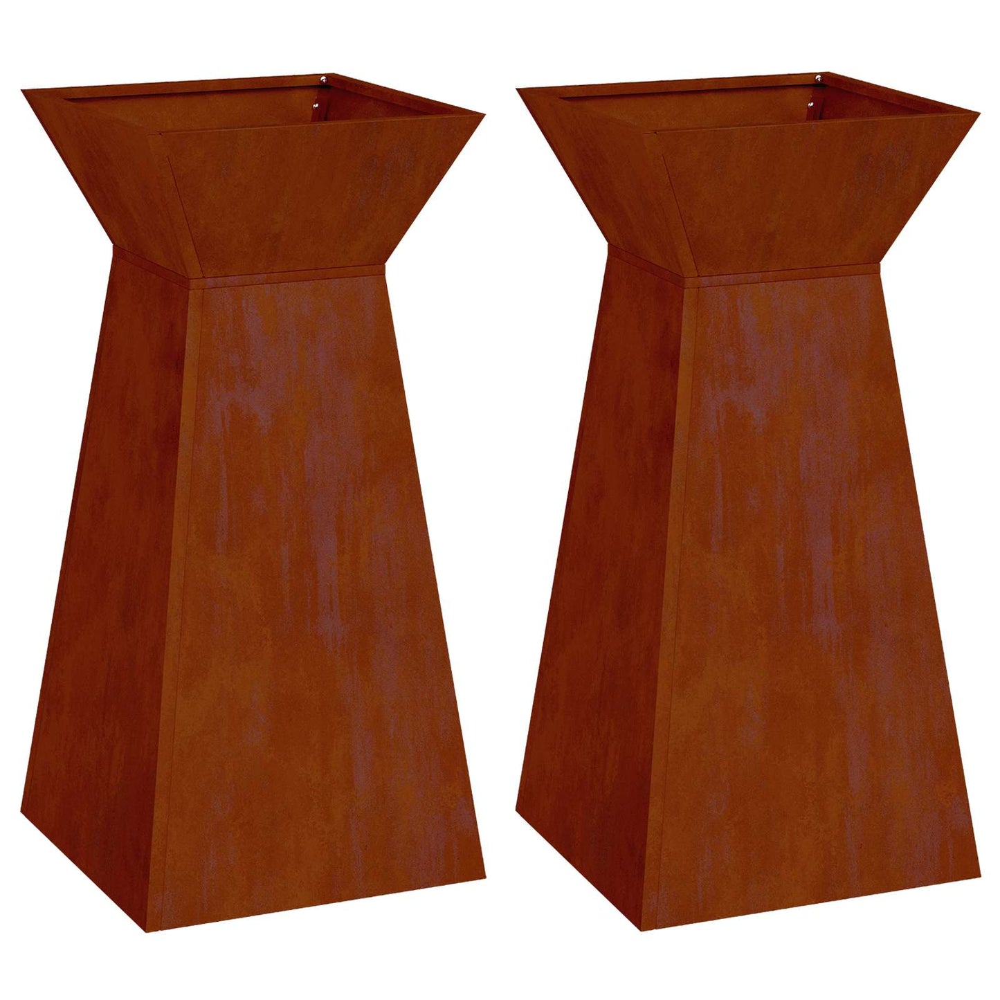 Maceta Pilar 2 Pcs Plateado 35 X 35 X 73 Cm_4