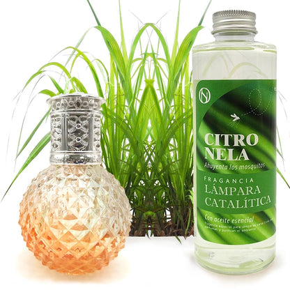Lámpara Catalítica Orange Diamonds + Aroma Citronela 500 Ml - Elimina Malos Olores, Impurezas Y Perfuma_0