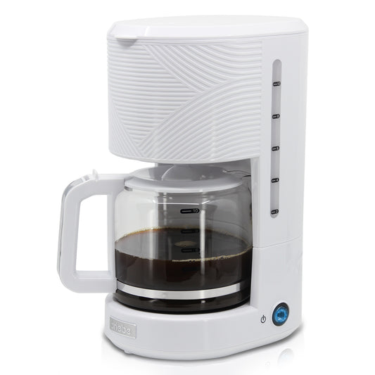 Briebe Cafetera Goteo 10 Tazas Máquina De Café Filtro Reutilizable, Función Mantener Caliente, 1,25 L, Cm1171wht,blanco_0