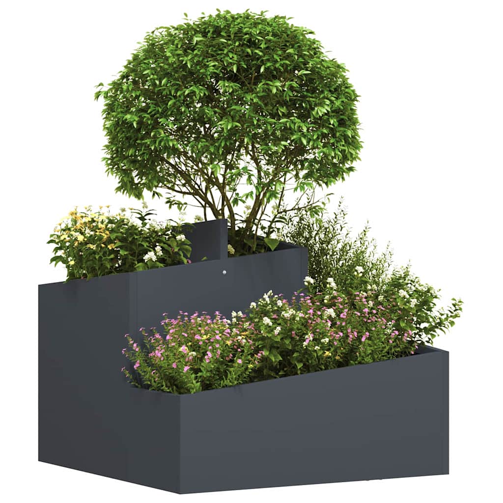 Macetero De Jardín Antracita 60 X 60 X 50 Cm_2