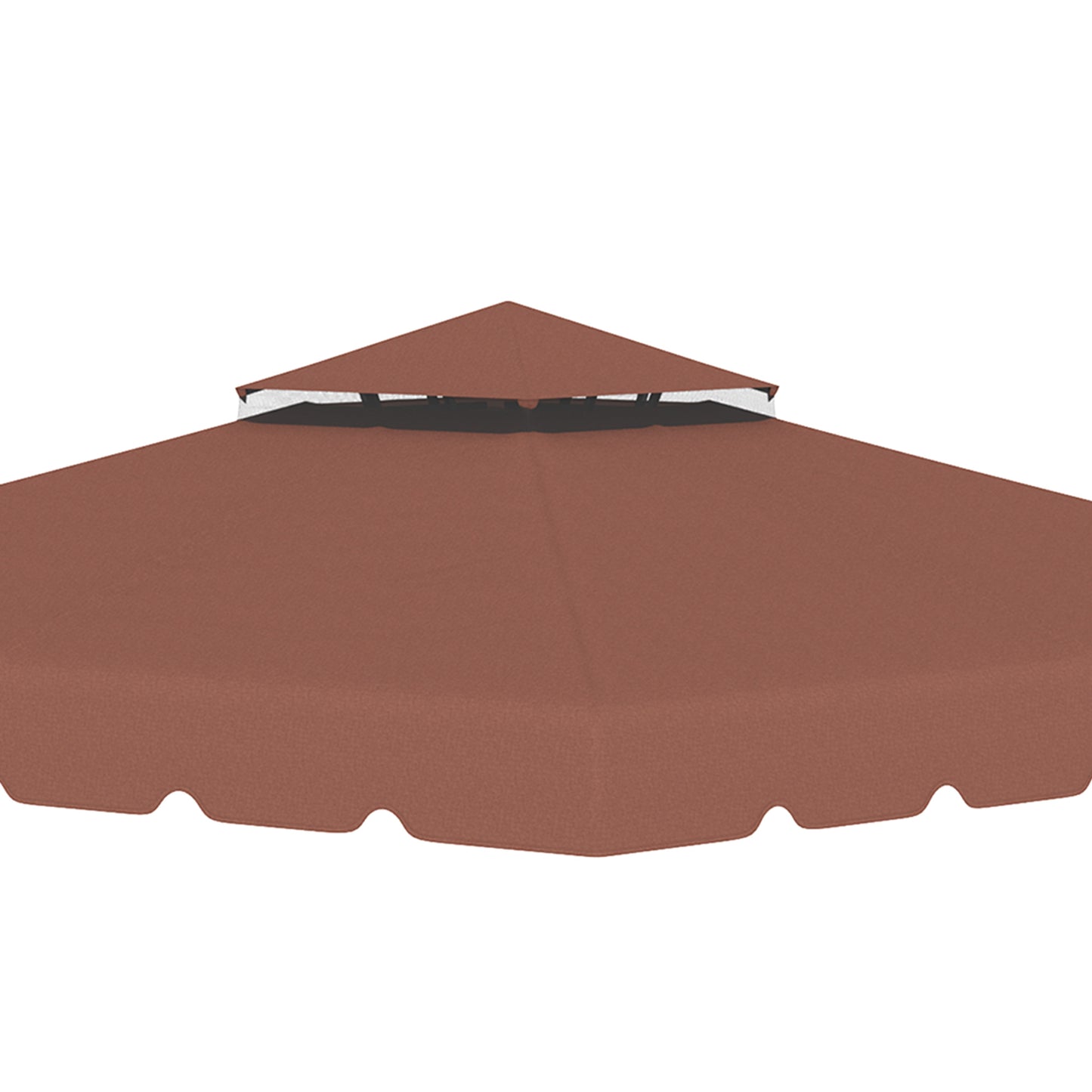 Outsunny Techo De Repuesto Para Cenador 3x3 M Con Techo Doble Café_4