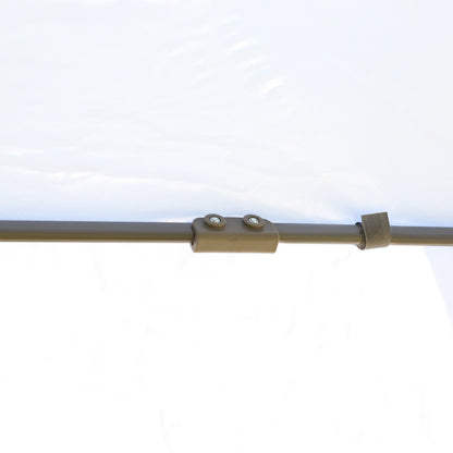Outsunny Carpa Plegable Hexagonal 4,05x3,4x2,85 M Con Doble Techo Beige_4