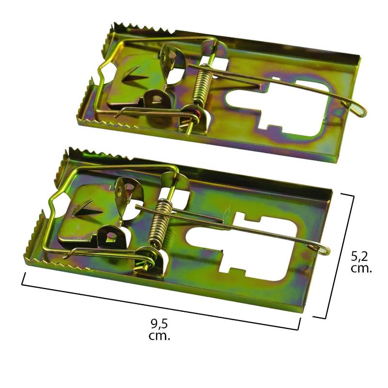 Trampa Ratones Metálica Galvanizada 9.5 X 5.2 Cm. (bolsa 2 Unidades)_0