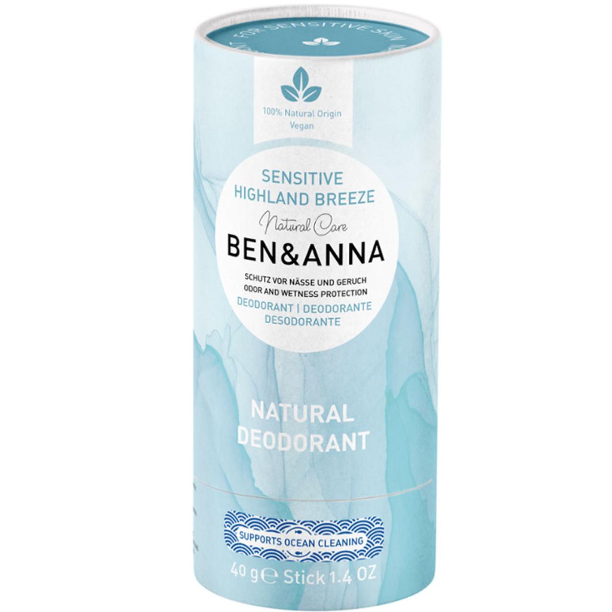 Desodorante Sensitive Brisa de las tierras altas Ben&Anna 40 g