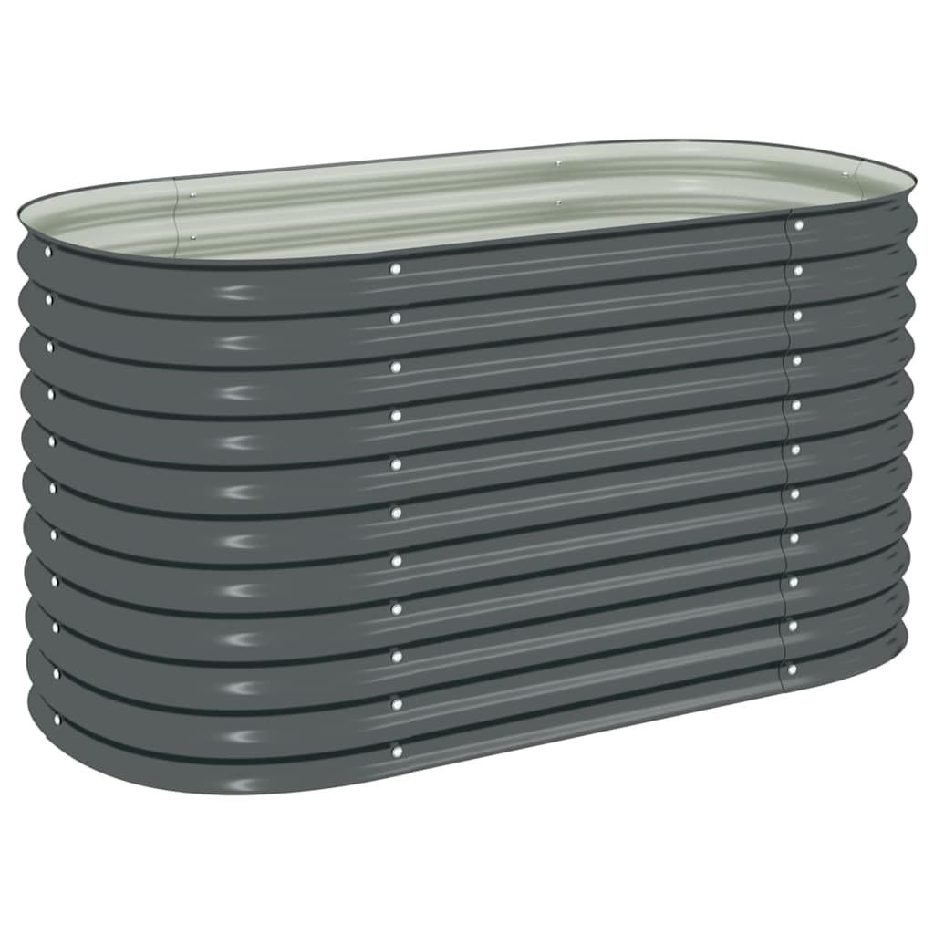 Arriate De Acero Galvanizado Gris 160x80x81 Cm_0