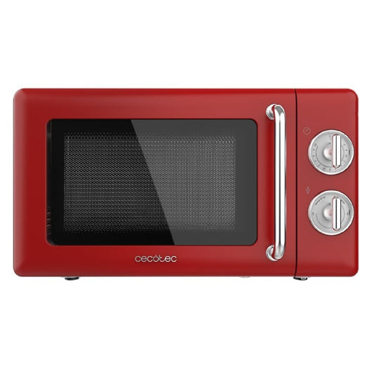 Microondas Mecánico De 20 L Proclean 3010 Retro Red. 700 W En 6 Niveles, Temporizador Hasta 30 Minutos, Modo Descongelación, Diseño Vintage En Rojo,_0