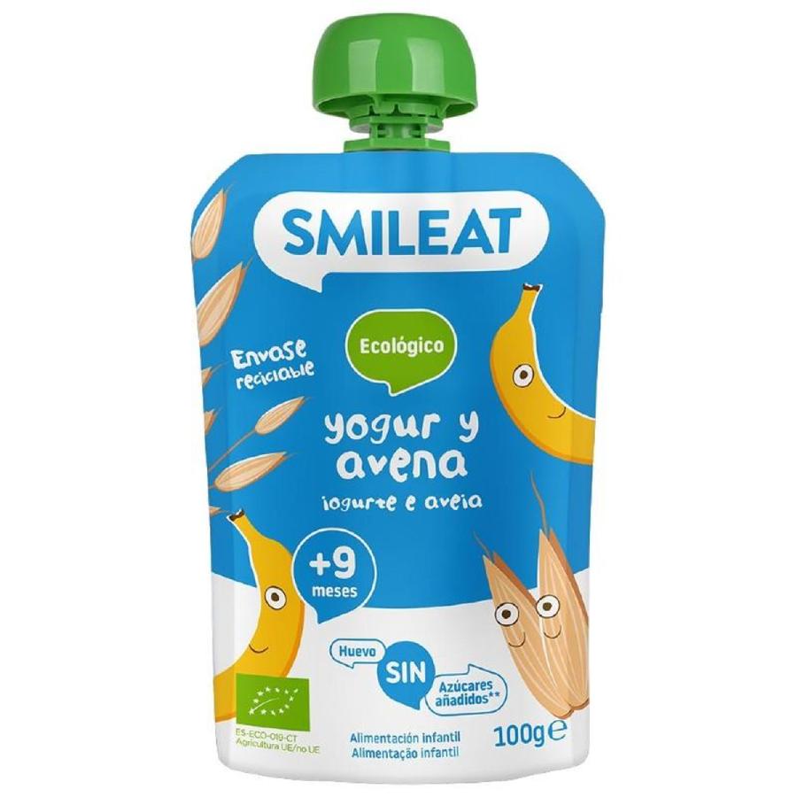 Pack 3x Pouche Yogur y Avena ECO Smileat, 100g