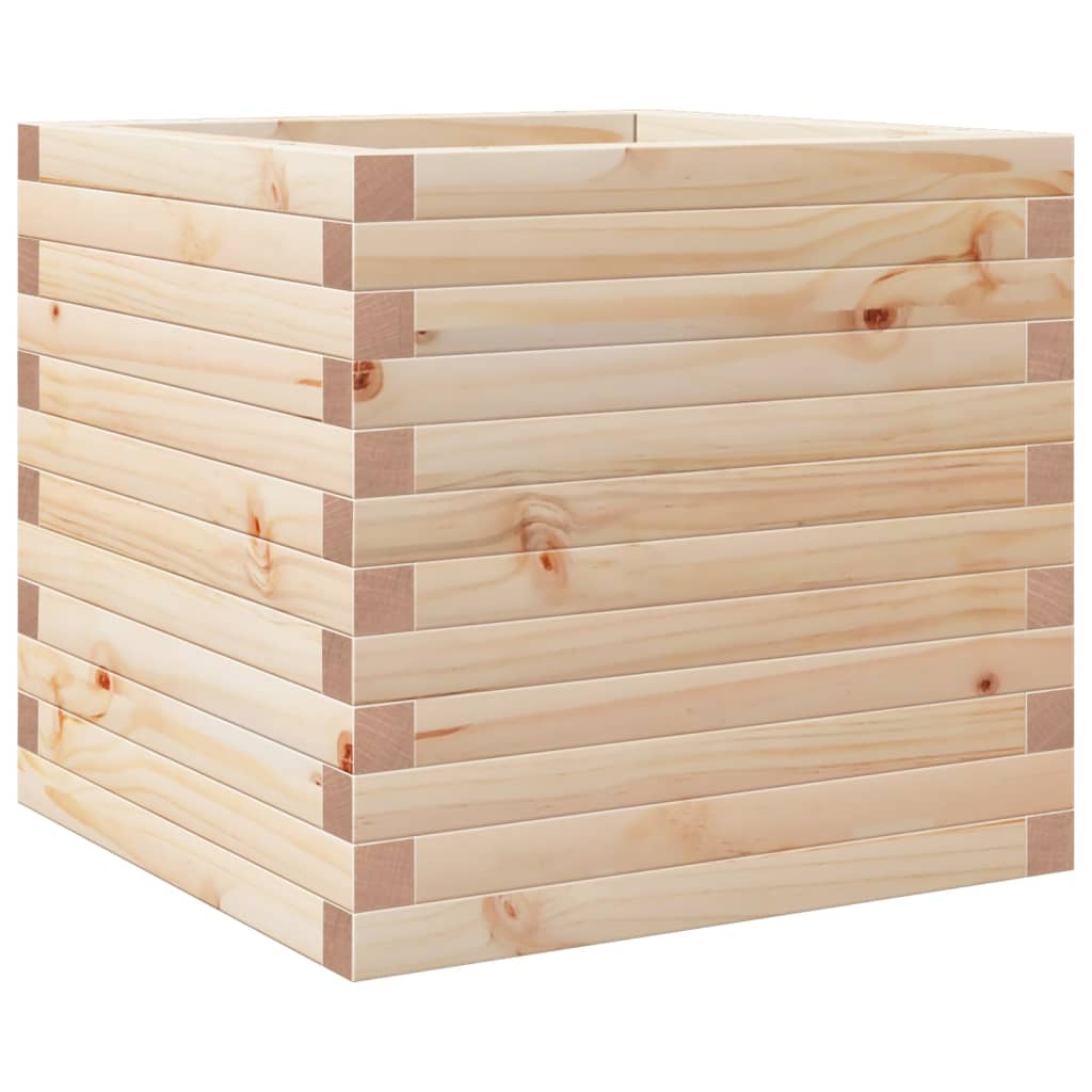 Jardinera De Madera Maciza De Pino 50x50x46 Cm_0