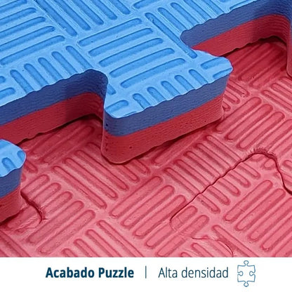 Artatami® Tatami Puzzle 1x1x20 mm Rojo - Azul Pack Ahorro【10 Unidades】Gimnasios - Fitness - Pilates - Yoga_1