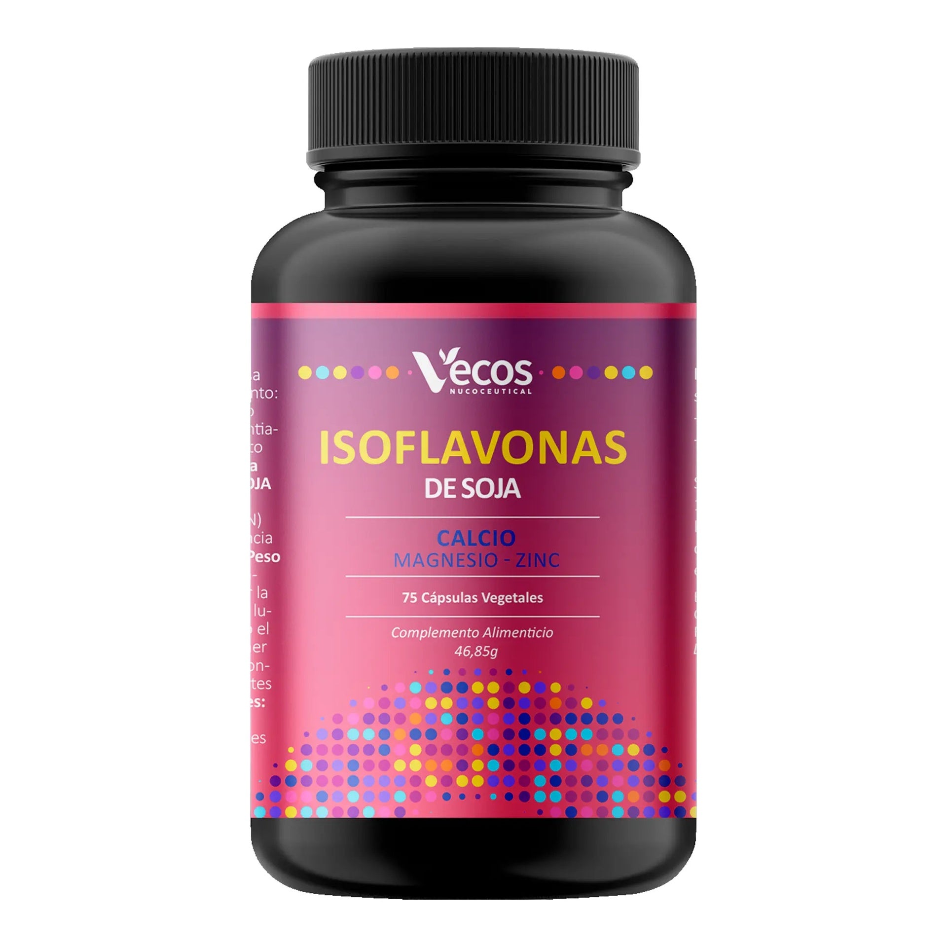 Isoflavonas de soja calcio magnesio zinc Vecos 75 capsulas