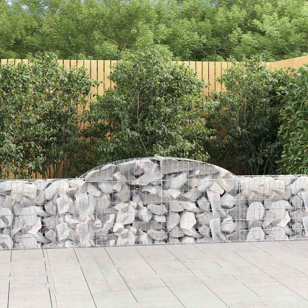 Cestas De Gaviones 20 Uds Forma De Arco Hierro 300x30x60/80 Cm_1